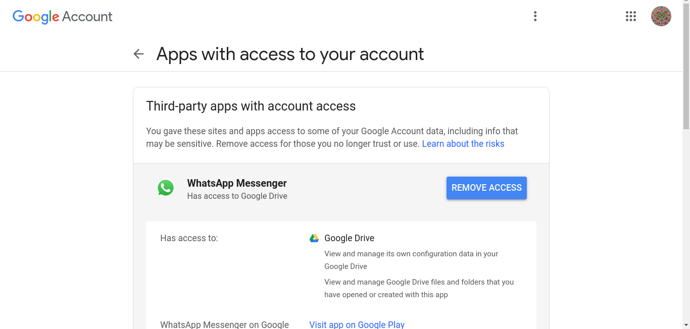 Remove Access To Third Party Apps With Account Access