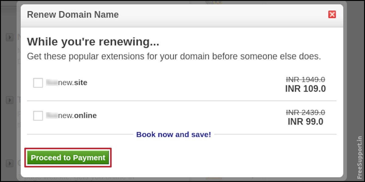 optional domain extensions